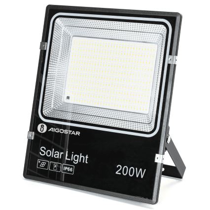 Aigostar - LED projecteur solaire LED/200W/3,2V 3600mAh 3000K/4000K/6500K IP66 + télécommande