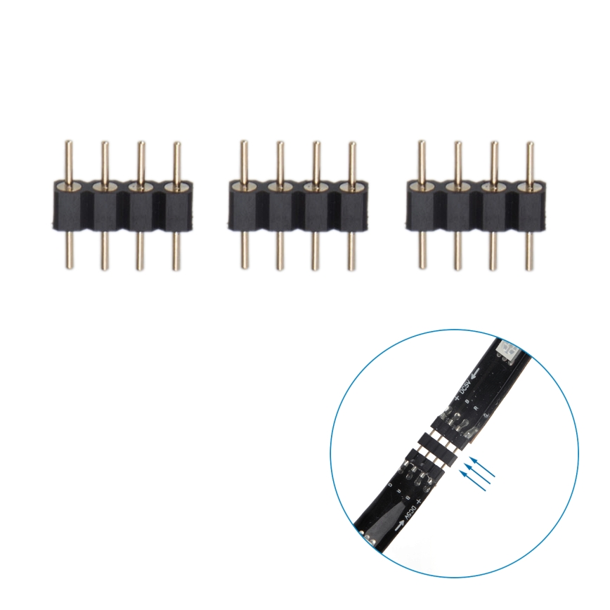 Aigostar - LED RGB Smart Dimbare strip 4x0,5m LED/4,5W/5V Wi-Fi + afstandsbediening