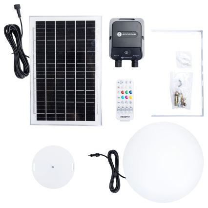 Aigostar - Lampe extérieure LED RGB dimmable MESH, 35 W, 3,7 V, 4000 mAh, 2700–6500 K, IP65, Ø 30 cm