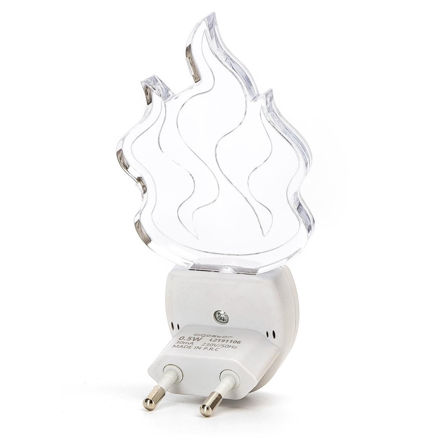 Aigostar - LED RGB Nachtlampje met sensor LED/0,5W/230V vlam