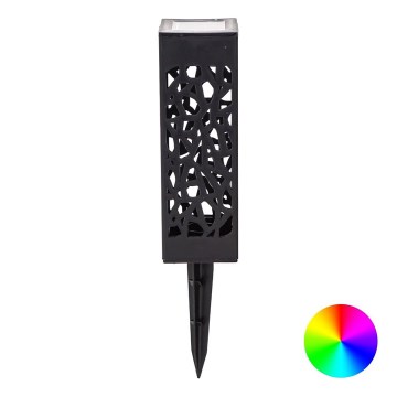 Aigostar - LED RGB Solar lamp LED/0,006W/1,2V 28,5cm zwart  IP44