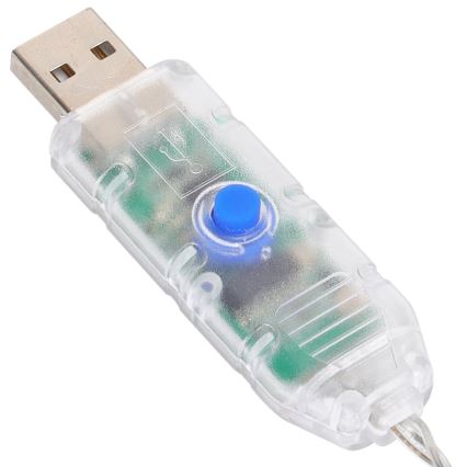Aigostar - LED RGBIC decoratieve lichtsnoer 25xLED/5W/USB 10 m multicolor