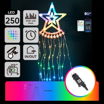 Aigostar - LED RGBICW Slimme buiten kerstdecoratie MESH 250xLED/230V 2,5m IP44 + afstandsbediening