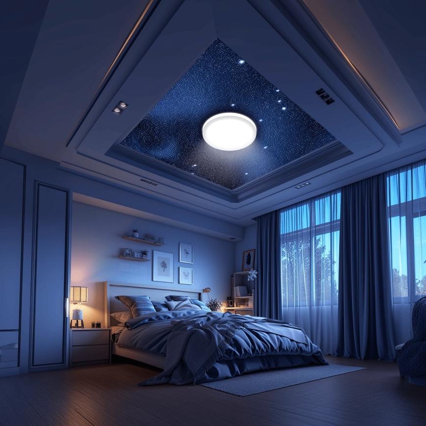 Aigostar - LED RGBW Dimbare badkamer plafondlamp MESH Smart LED/24W/230V 3000-6500K IP44 + afstandsbediening