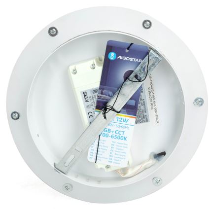 Aigostar - LED RGBW Dimbare wandlamp MESH Smart LED/12W/230V 2700-6500K wit + afstandsbediening