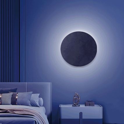 Aigostar - LED RGBW Dimbare wandlamp MESH Smart LED/12W/230V 2700-6500K zwart + afstandsbediening