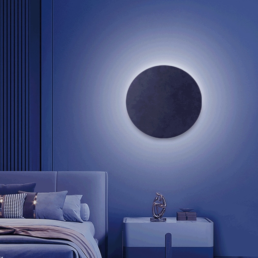 Aigostar - LED RGBW Dimbare wandlamp MESH Smart LED/12W/230V 2700-6500K zwart + afstandsbediening