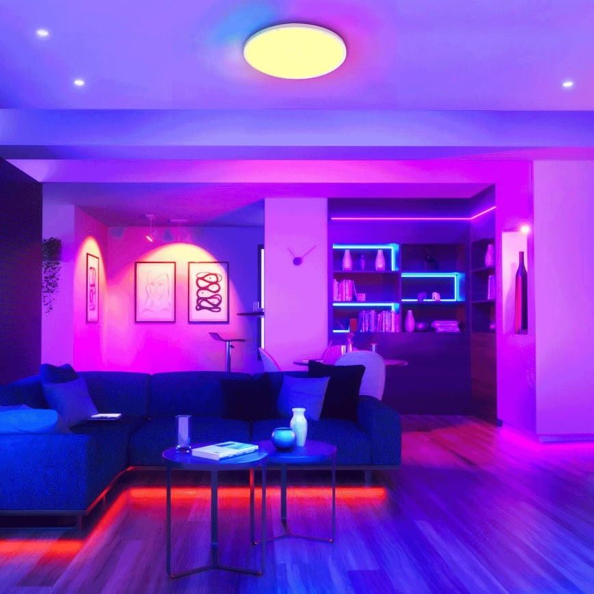 Aigostar - LED RGBW Dimbare badkamer plafondlamp LED/18W/230V 3000-6500K diameter 30 cm IP44 + afstandsbediening