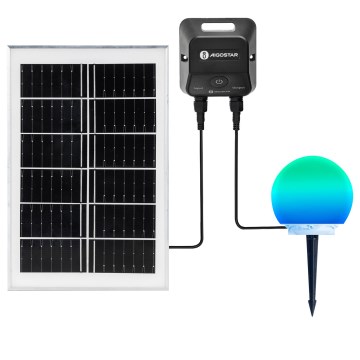 Aigostar - LED RGBW dimbare buitenlamp MESH LED/20W/3,7V 4000mAh 2700-6500K IP65 Ø 20 cm + afstandsbediening