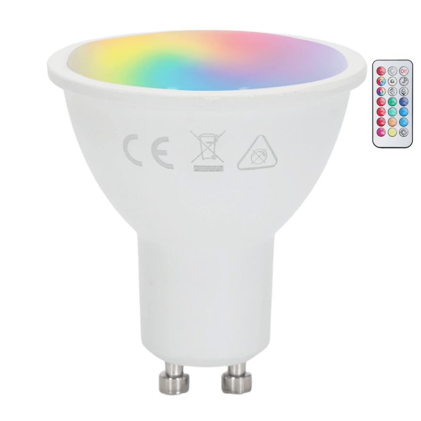 Aigostar - Dimbare LED RGBW-lamp GU10/4,8W/230V 3000K + afstandsbediening