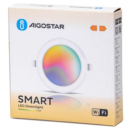 Aigostar - LED RGBW Dimbare hangende plafondverlichting LED/9W/230V 2700-6500K diameter 14,5 cm Wi-Fi