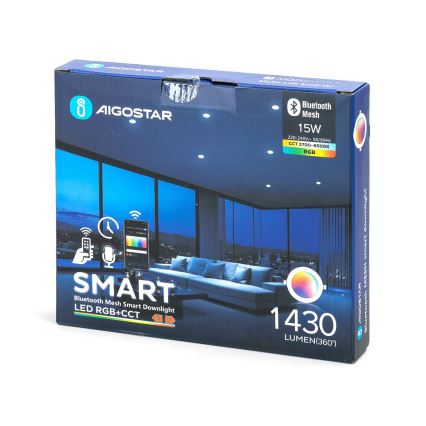Aigostar - LED RGBW Dimbare hangende plafondverlichting MESH LED/15W/230V 2700-6500K diameter 17 cm