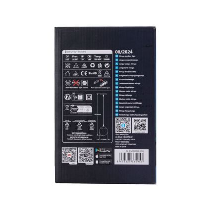 Aigostar - LED RGBW Dimbare hanglamp aan een koord MESH LED/8W/230V 2700-6500K wit + afstandsbediening