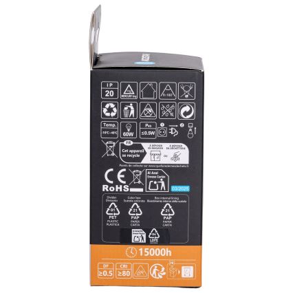 Aigostar - Dimbare LED RGBW-lamp A60 E27/8W/230V 3000K + afstandsbediening