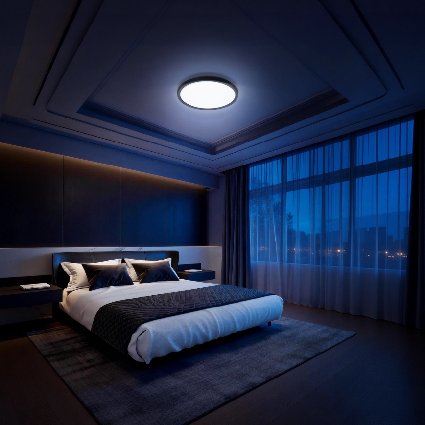 Aigostar - MESH LED RGBW dimbare plafondlamp LED/24W/230V 3000-6500K zwart + afstandsbediening