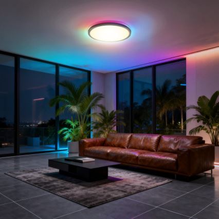 Aigostar - LED RGBW dimbare plafondlamp MESH LED/36W/230V 3000-6500K zwart + afstandsbediening