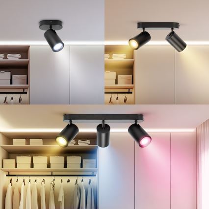 Aigostar - Dimbare LED RGBW-spot MESH 3xLED/4,9W/230V 2700-6500K wit + afstandsbediening