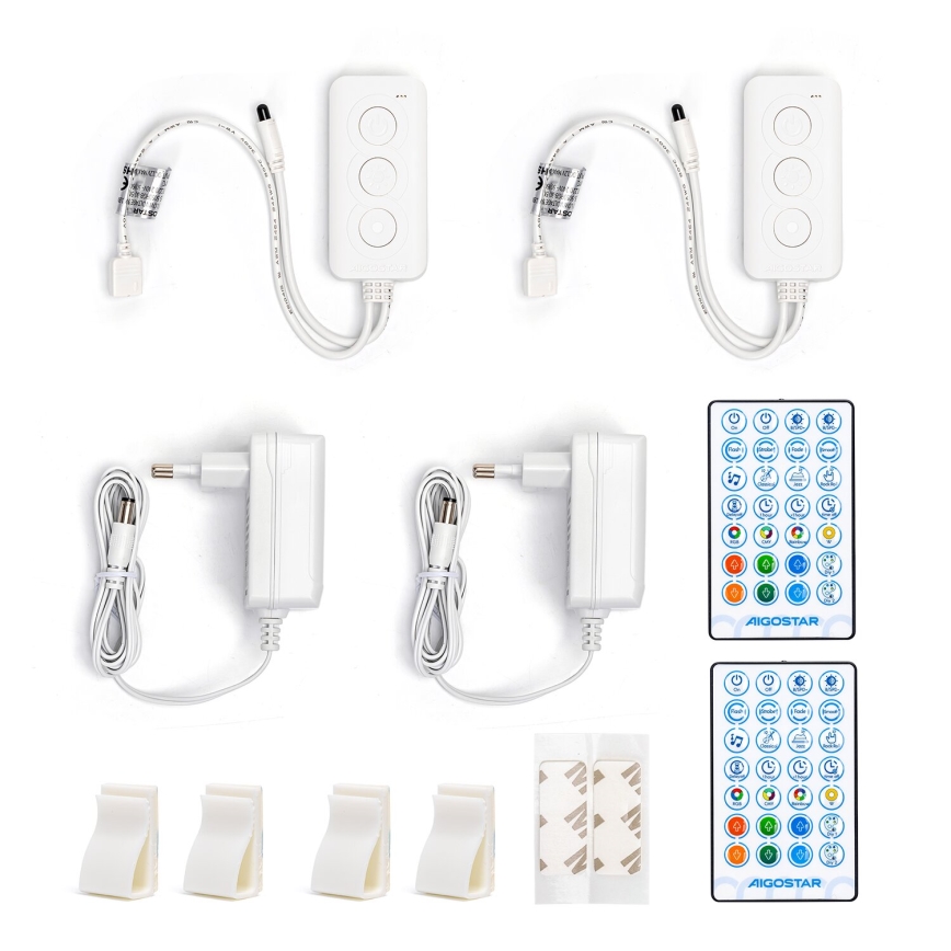 Aigostar - LED RGBW dimbare strip LED/18W/12V 2x5 m Wi-Fi