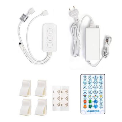 Aigostar - LED RGBW dimbare strip LED/48W/12V 2x7,5 m Wi-Fi