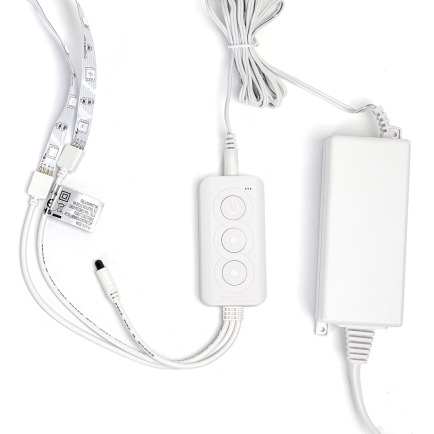 Aigostar - LED RGBW dimbare strip LED/48W/12V 2x7,5 m Wi-Fi