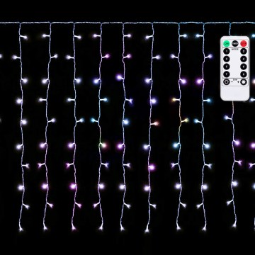 Aigostar - LED RGBY Buiten kerstverlichting 300xLED/8 functies 3x1m IP44 + met afstandsbediening