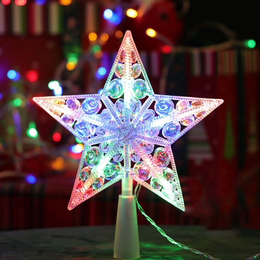 Aigostar - LED RGBY kerstster 16xLED/3xAA
