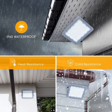 Aigostar - LED Schijnwerper LED/100W/230V grijs 6500K IP65