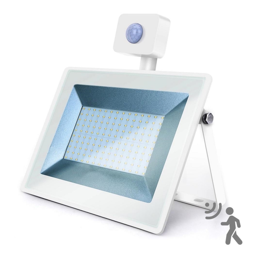 Aigostar - LED Schijnwerper met Sensor LED/100W/230V 4000K IP65 wit