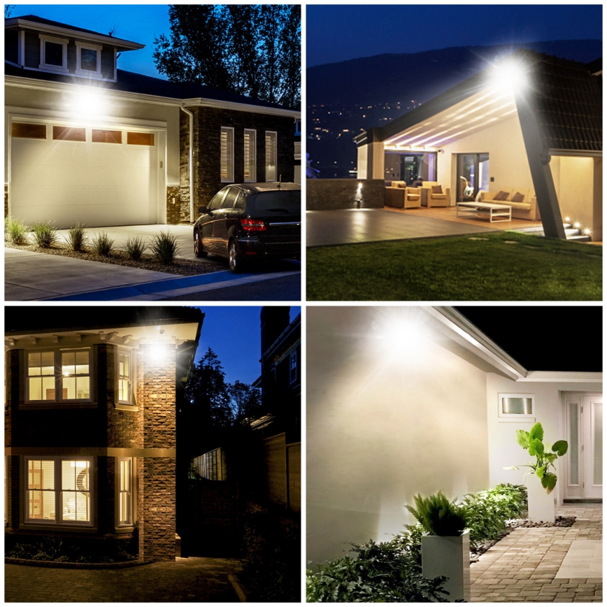Aigostar - LED Schijnwerper met Sensor LED/50W/230V 4000K IP65 zwart