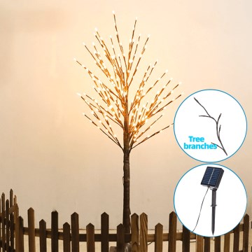 Aigostar - LED Solar decoratie 24xLED/2,6m IP65 warm wit boom