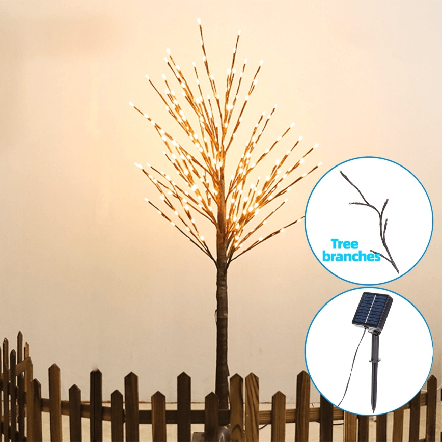 Aigostar - LED Solar decoratie 24xLED/2,6m IP65 warm wit boom