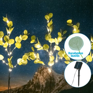 Aigostar - LED Solar decoratie 60xLED/3,5m IP65 warm wit eucalyptus