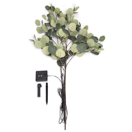 Aigostar - LED Solar decoratie 60xLED/3,5m IP65 warm wit eucalyptus