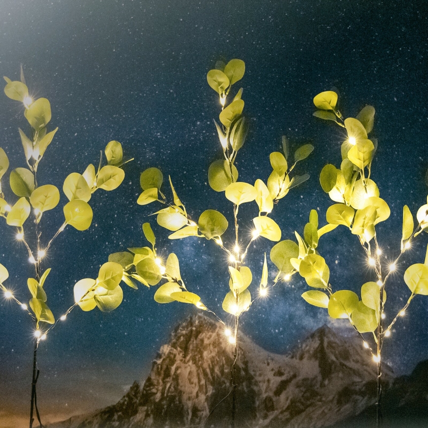 Aigostar - LED Solar decoratie 60xLED/3,5m IP65 warm wit eucalyptus