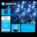 Aigostar - LED Solar Kerst lichtsnoer 100xLED/8 Functies 8x0,6m IP65 koud wit