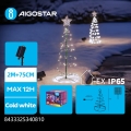 Aigostar - LED Solar Kerstdecoratie LED/0,26W/3,7V 75cm IP65 500 mAh koud wit