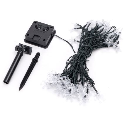 Aigostar - LED Solar Kerstketting 50xLED/8 Functies 12m 800mAh IP65 warm wit