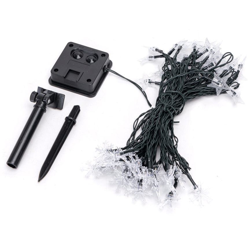 Aigostar - LED Solar Kerstketting 50xLED/8 Functies 12m 800mAh IP65 warm wit