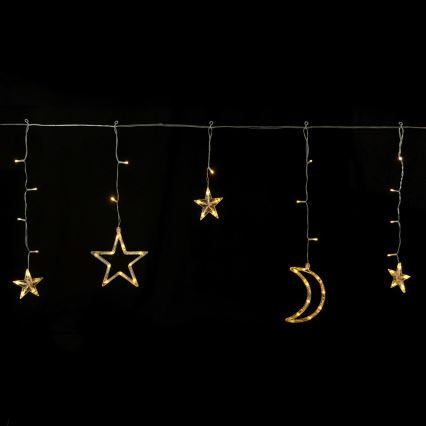 Aigostar - LED zonne-kerstverlichting 120xLED/8 functies 3x0,6m 500 mAh IP65 warm wit