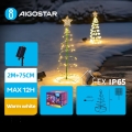 Aigostar - LED Solar Kerstversiering LED/0,26W/3,7V 75cm IP65 warm wit