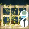 Aigostar - LED Solar ketting 100xLED/12m IP65 300 mAh warm wit eucalyptus