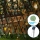 Aigostar - LED Solar ketting 148xLED/2x1,2m IP65 300 mAh warm wit eucalyptus
