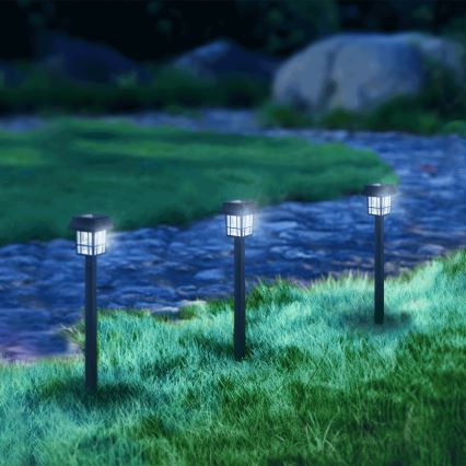 Aigostar - LED Solar lamp LED/0,006W/1,2V 32 cm 40 mAh zwart 6500K IP44