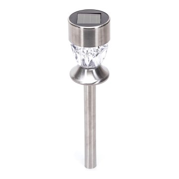 Aigostar - LED Solar lamp LED/0,006W/1,2V 35,5cm mat chroom 3000K IP44