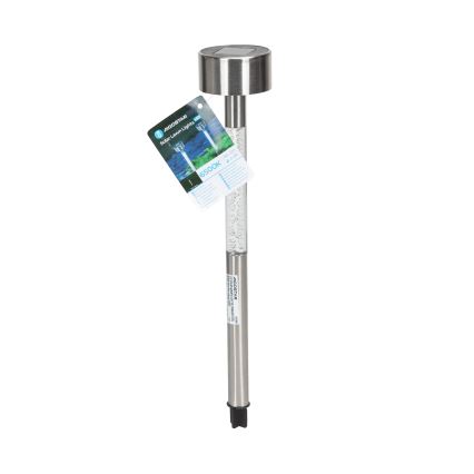 Aigostar - LED Solar lamp LED/0,006W/1,2V 36,7cm mat chroom 6500K IP44
