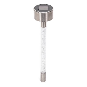 Aigostar - LED Solar lamp LED/0,006W/1,2V 36,7cm mat chroom 6500K IP44