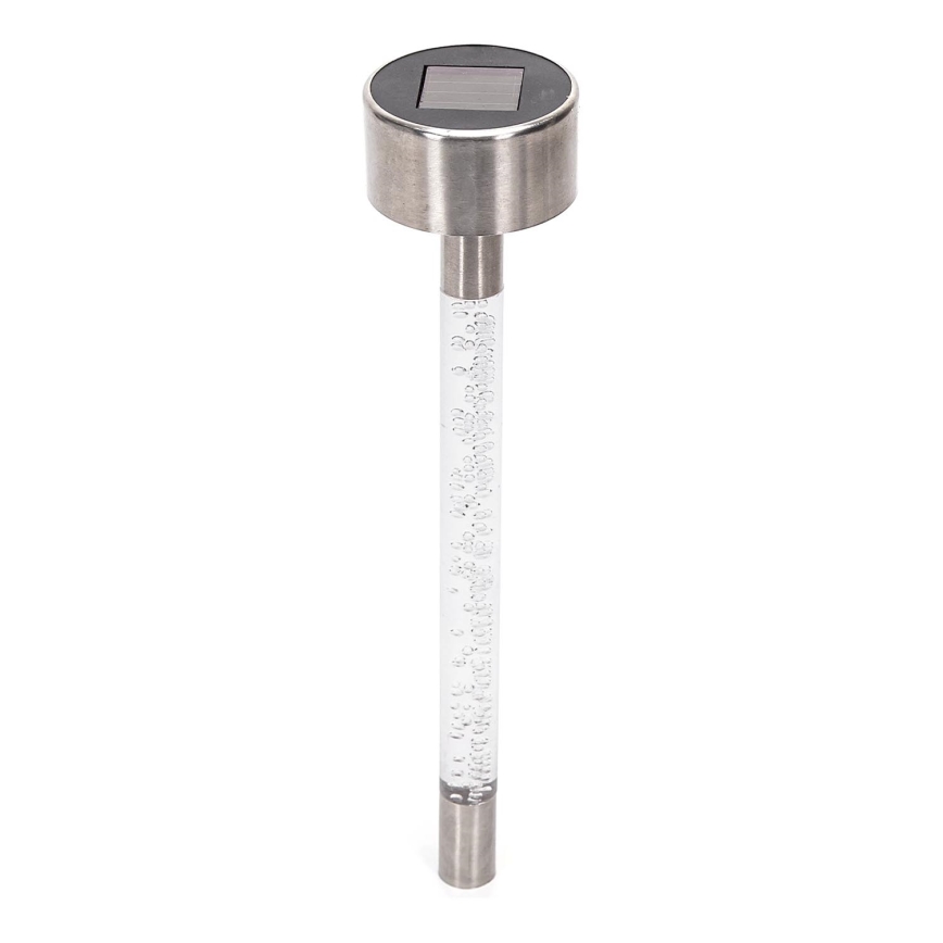 Aigostar - LED Solar lamp LED/0,006W/1,2V 36,7cm mat chroom 6500K IP44