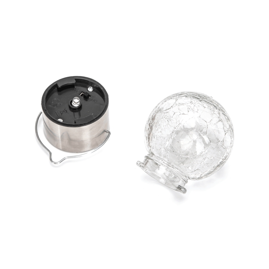Aigostar - LED Solar lamp LED/0,006W/1,2V mat chroom 6500K IP44