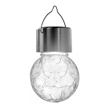 Aigostar - LED Solar lamp LED/0,006W/1,2V mat chroom 6500K IP44