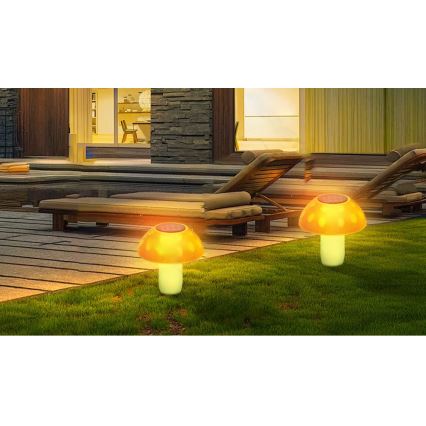 Aigostar - LED Solar lamp LED/0,024W/1,2V 200 mAh 2700K IP44 boletus